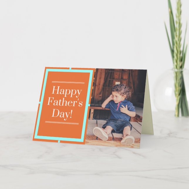 Carte photo de Fêtes des pères heureux (Devant)