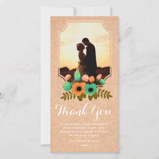 Carte photo de fleurs de Merci Mariage Floral