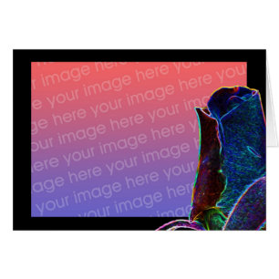 Carte photo de fleurs Rosebud électrique