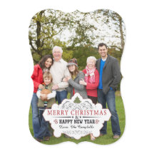 Carte photo de forme courbe vintage