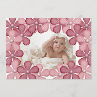 Carte photo de frontière rose