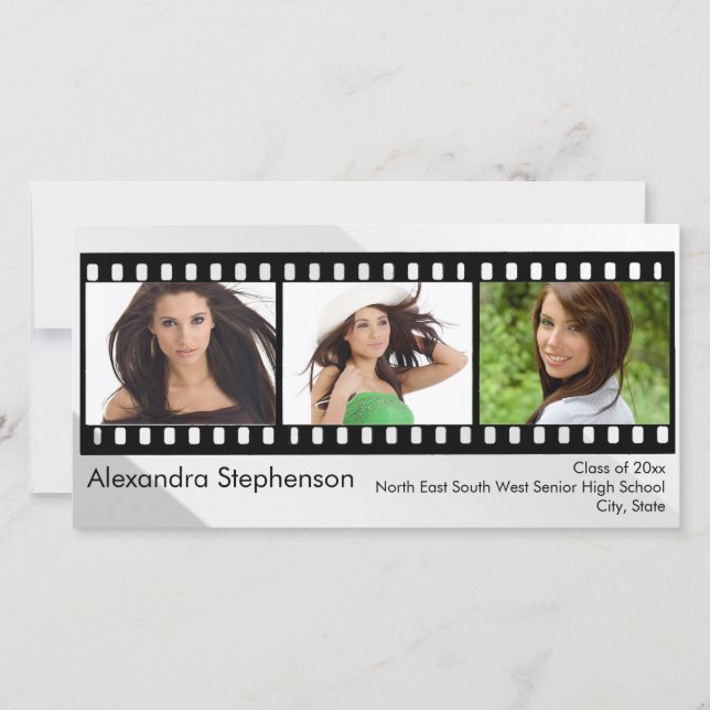 Carte photo de graduation Filmstrip (Devant)