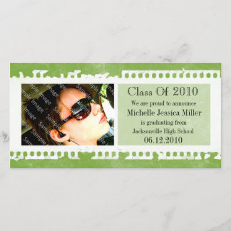 Carte photo de Graduation Grunge pour film vert Ac