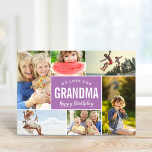 Carte Photo de grand-père Collage Birthday