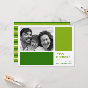 Carte photo de Jour de la Saint Patrick de blocs v