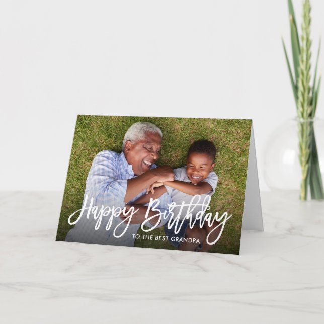 Carte photo de joyeux anniversaire pour grand-père (Devant)