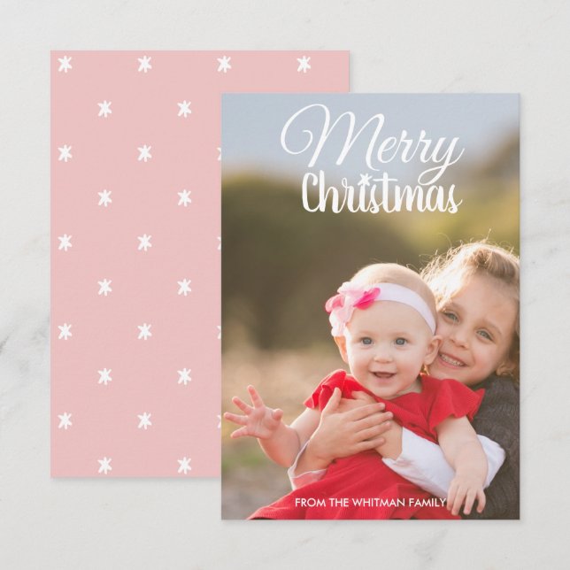 Carte Photo de Joyeux Noël (Devant / Derrière)