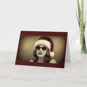 Carte Photo de la Cool vintage Retro Noël