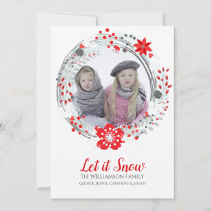 Carte photo de la couronne de Noël