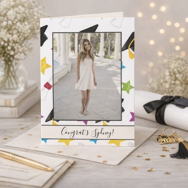 Carte Photo de la fête de la graduation (Créateur téléchargé)