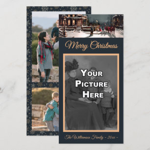 Carte photo de la fête de Noël victorienne