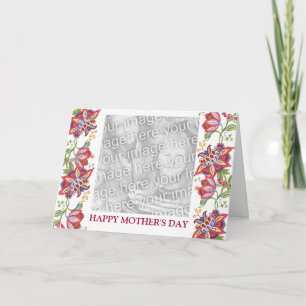 Carte Photo de la Fête des mères florales