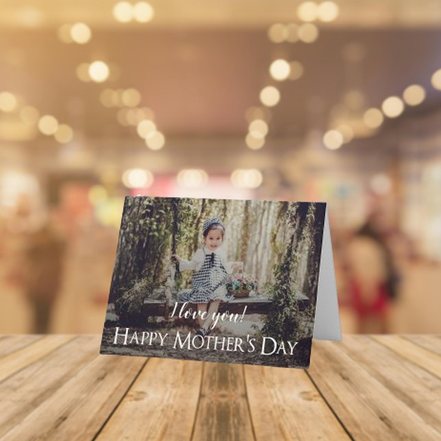 Carte photo de la Fête des Mères moderne (Modern Mothers Day Photo Card)