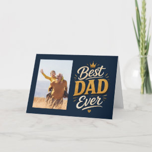 Carte Photo de la fête des pères « Meilleur papa du mond