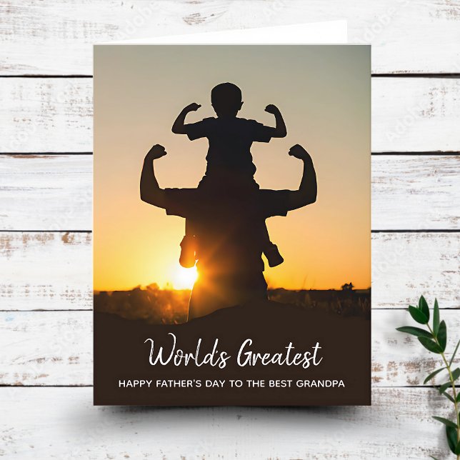 Carte photo de la fête des pères pour le meilleur  (Créateur téléchargé)