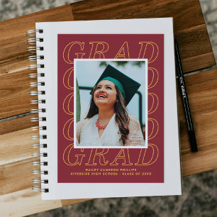 Carte photo de la graduation de la typographie de