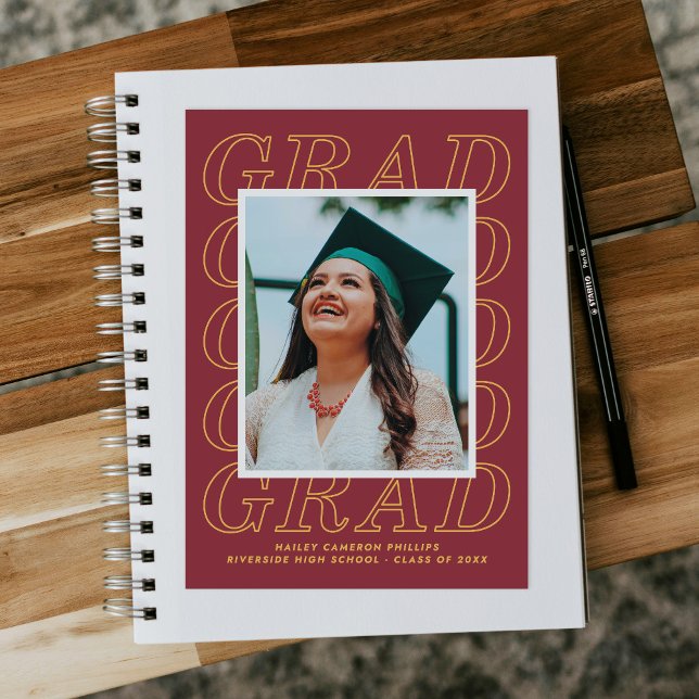 Carte photo de la graduation de la typographie de  (Créateur téléchargé)