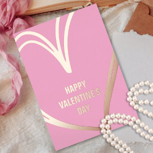 Carte photo de la Saint-Valentin à la mode Pink Go