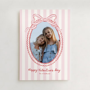 Carte photo de la Saint-Valentin avec cadre à ruba