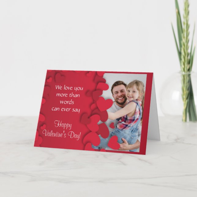 Carte photo de la Saint-Valentin Cœurs 1 (Devant)