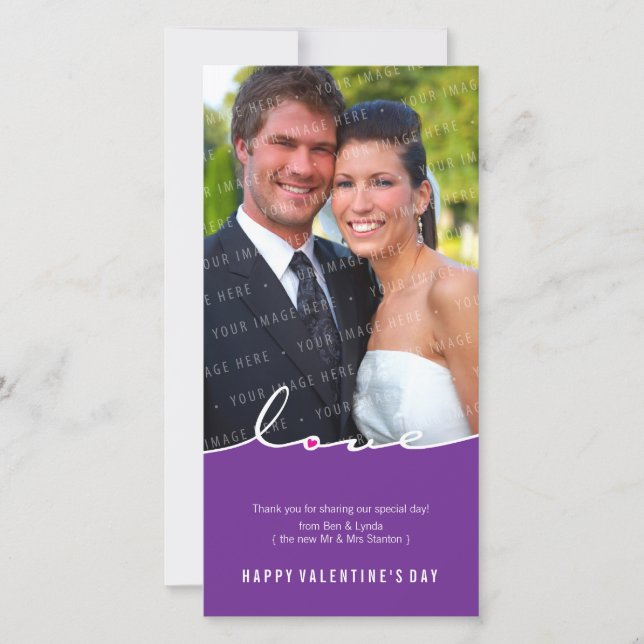 CARTE PHOTO DE LA SAINT-VALENTIN :: love divise 8P (Devant)
