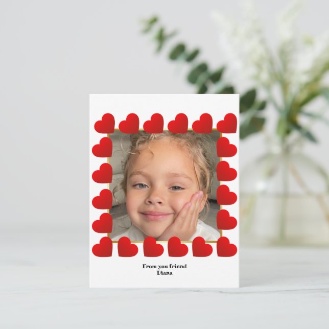 ❤️ Carte photo de la Saint-Valentin mignonne pour  (Debout devant)