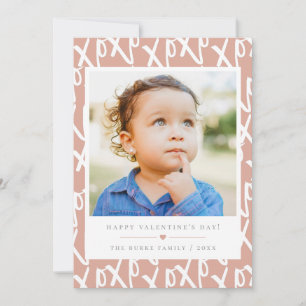 Carte Photo de la Saint-Valentin moderne XOXO
