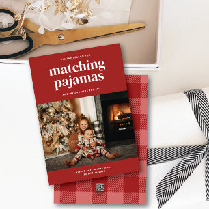 Carte photo de la saison une des pyjamas assortis