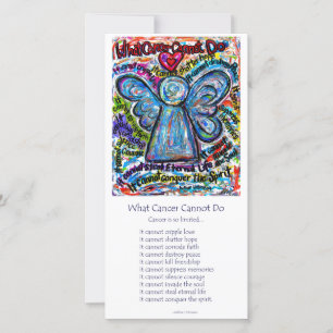 Carte photo de l'ange cancer coloré
