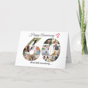 Carte photo de l'anniversaire du Mariage de soixan