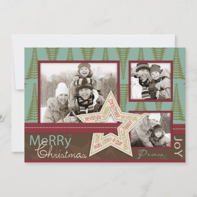 Carte photo de l'étoile de Noël (Devant)