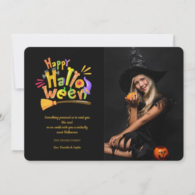 Carte photo de lettres d'Halloween (Devant)