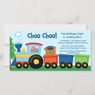 Carte photo de l'invitation à la fête d'anniversai
