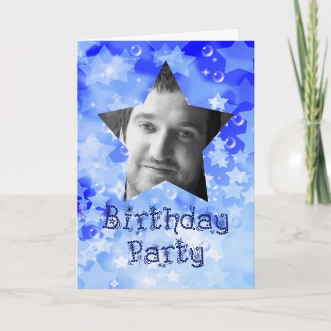 Carte photo de l'invitation de fête d'anniversaire (Devant)