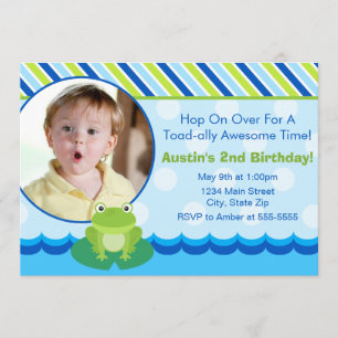 Carte photo de l'invitation pour l'anniversaire de