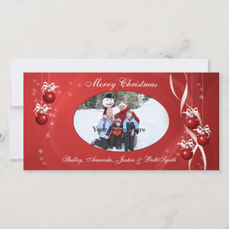 Carte photo de l'ornement de Noël