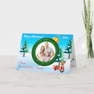 Carte photo de l'ornement de Noël personnalisé 4