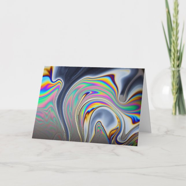 Carte Photo de macro de bulle de savon (Devant)