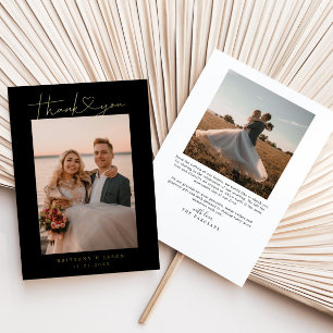 Carte photo de Mariage de coeur de script minimali