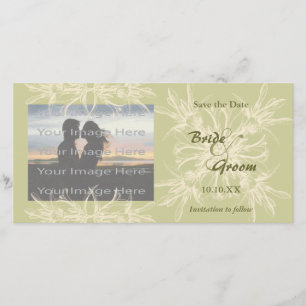 Carte photo de Mariage de fleurs d'antiquité
