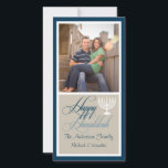 Carte photo de Menorah Hanoukka<br><div class="desc">Menorah Hanoukka Carte photo. Customisez cette carte en ajoutant votre photo de famille.</div>