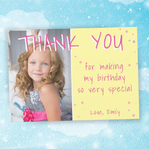 Carte photo de Merci d'anniversaire de l'étoile ja
