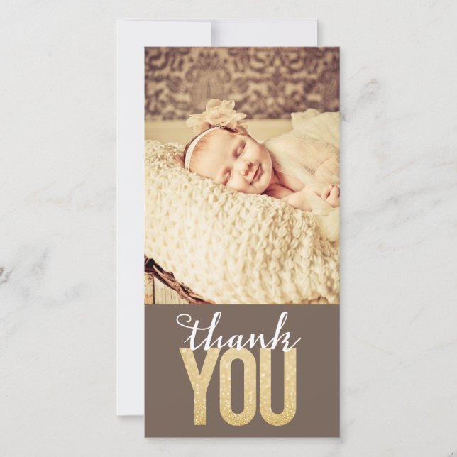 Carte photo de Merci de garçon de bébé (Devant)