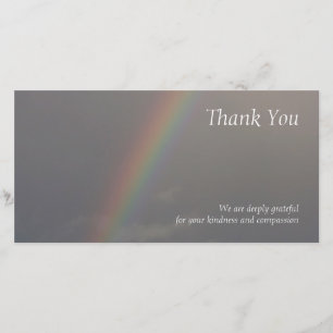 Carte photo de Merci de sympathie de l'arc-en-ciel