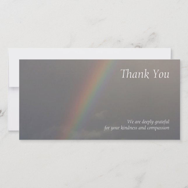 Carte photo de Merci de sympathie de l'arc-en-ciel (Devant)