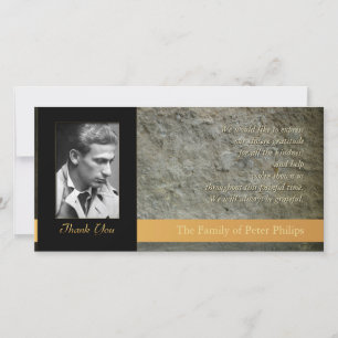 Carte photo de Merci de sympathie de photo du mur