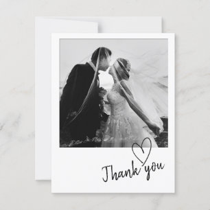 Carte photo de Merci Mariage minimal