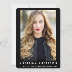 Carte photo de modèle acteur BR