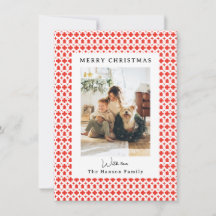 Carte photo de modèle de pull festif Fair Isle
