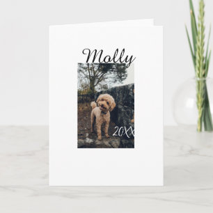 Carte Photo de naissance d'animal de compagnie chien cha